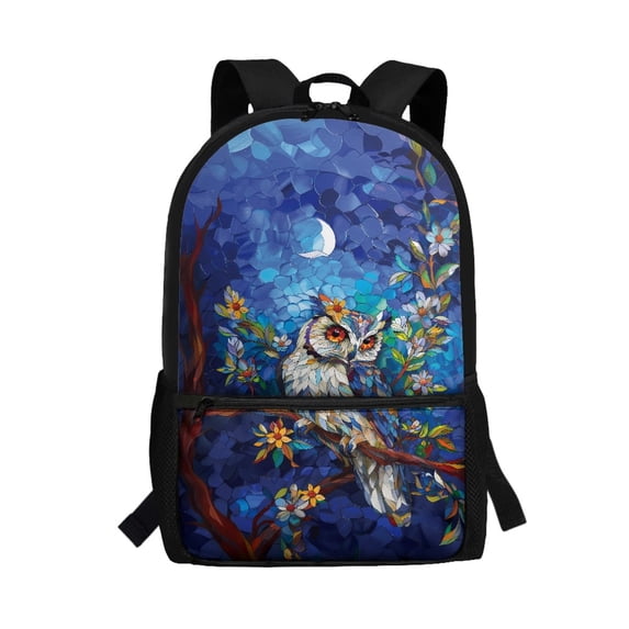Uourmeti Owl Large Capacity School Backpack for Work Outdoor, Durable Multiple Pockets Student Bookbag Daypack