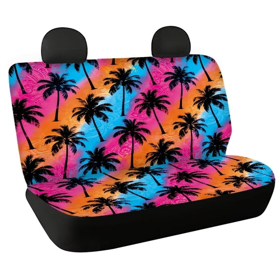 Uourmeti Palm Tree Tropical Print Soft Bench Seat Covers for Interior Car Interior, Non-Slip Universal Car Seat Cover Cushions Stretch Back Seat Covers
