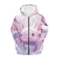 thumbnail image 1 of Uourmeti Peach Bolssom Axolotl Teens Lightweight Hooded Jacket Long Sleeve Comfy with Pockets Casual Loose Sweatshirt Girls Size 13-14, 1 of 7