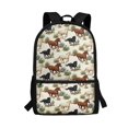 thumbnail image 1 of Uourmeti Personalized 17 Inch Backpack for Travel School, Smooth Zippers Soft Touch Large Capacity Daypack, US Wild Horse, 1 of 6