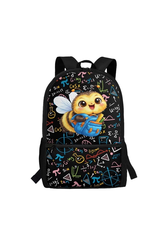 Personalized Backpack for School Travel, 17 Inch High Quality School Backpack, Math Science Doodle Pattern