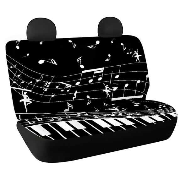 Uourmeti Piano Music Note, Non-Slip Replacement Seat Protectors Set of 2 Waterproof All Weather Car Back Seat Cover for Auto Car Interior