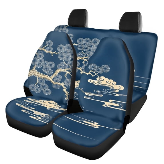 Uourmeti Pine Cloud Print Car Seat Covers Full Set Comfortable Driving Car Seat Cover Sets Lightweight Breathable Easy to Install Fit for Truck Cars