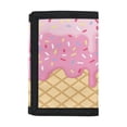 thumbnail image 1 of Uourmeti Polyester Children's Wallet with Compact Slim Kids Trifold Wallet for School, Ice Cream Pattern Trifold Card Wallet, 1 of 6