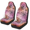 thumbnail image 1 of Uourmeti Polyester Fabric Auto Seat Protectors for Interior Accessories, Washable Protective Front Seat Cover Protector, Pink Spiderweb, 1 of 12