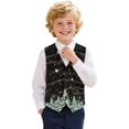 thumbnail image 1 of Uourmeti Polyester Kids Waistcoat for Family Gathering School Event, V Neck No Stuffy Sweating Suit Vest, Christmas Tree Musical Note, 1 of 6
