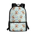 thumbnail image 1 of Uourmeti Polyester School Backpack Daypack with Highland Cow Floral Pattern - Spacious for Student Travel and Daily Use, 1 of 6