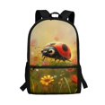 thumbnail image 1 of Uourmeti Polyester School Backpack Travel Daypack with Ladybug Wildflower - Large Capacity for Student Daily Use and Short Trips, 1 of 6