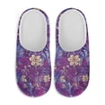 thumbnail image 1 of Uourmeti Psychedelic Bohemian Retro Cotton Slippers Non-Slip Rubber Sole Cozy Comfy Plush Fuzzy Warm House Bedroom Shoes For Women Men, 1 of 7