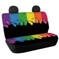 thumbnail image 1 of Uourmeti Rainbow Butterfly Rear Bench Seat Covers for SUV, 2 Piece Non-Slip Stretchy Back Seat Covers, Durable Waterproof Dirt Proof for Car Interior, 1 of 4