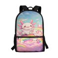 thumbnail image 1 of Uourmeti Rainbow Salamander Pattern Smooth Zipper Bookbag, 17 Inch Durable Polyester Travel Backpack High Quality School Backpack for Adults, 1 of 6