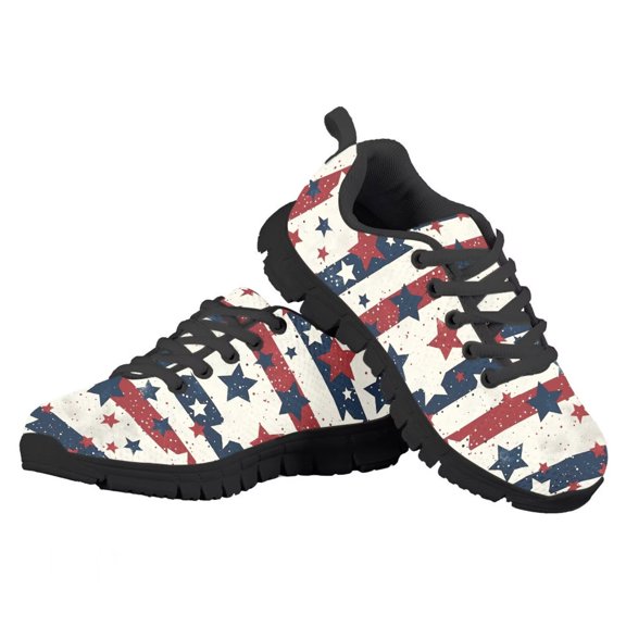 Uourmeti Retro Star Sneakers for Kids 11.5 School Grade Sneakers Fashion Boys Girls Slip on Running Tennis Shoes Lightweight