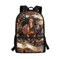 thumbnail image 1 of Uourmeti Rustic Horse Personalized Daily Backpack, 17 Inchs High Quality School Backpack Large Capacity Student Bookbag for Adults, 1 of 6