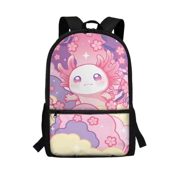 Uourmeti Salamander Pattern Sturdy Stitching Backpack, 17 Inch Large Capacity School Backpack Lightweight Polyester Backpack for Adults