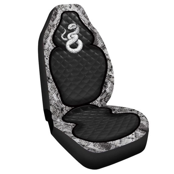 Uourmeti Snake Skin Reptile Print Front Car Seat Cover Anti Slip Seat Covers for Cars Premium Perfect Fit 1 Piece Compatible with Auto Vehicle