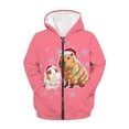 thumbnail image 1 of Uourmeti Snowflake Capybara Lights Teen Girls Hooded Pullover Long Sleeve Soft Comfy with Pockets Casual Loose Top for Travel Size 6-9, 1 of 7