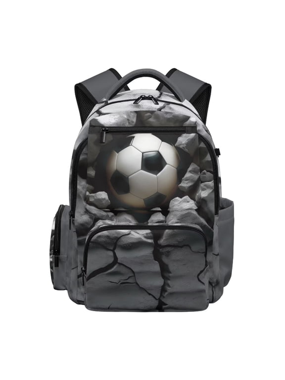 Soccer Backpack for Kids 8-12 Large Capacity Boys School Backpack Lightweight 17 Inch School Bag Boys Bookbag for Travel Hiking Camping