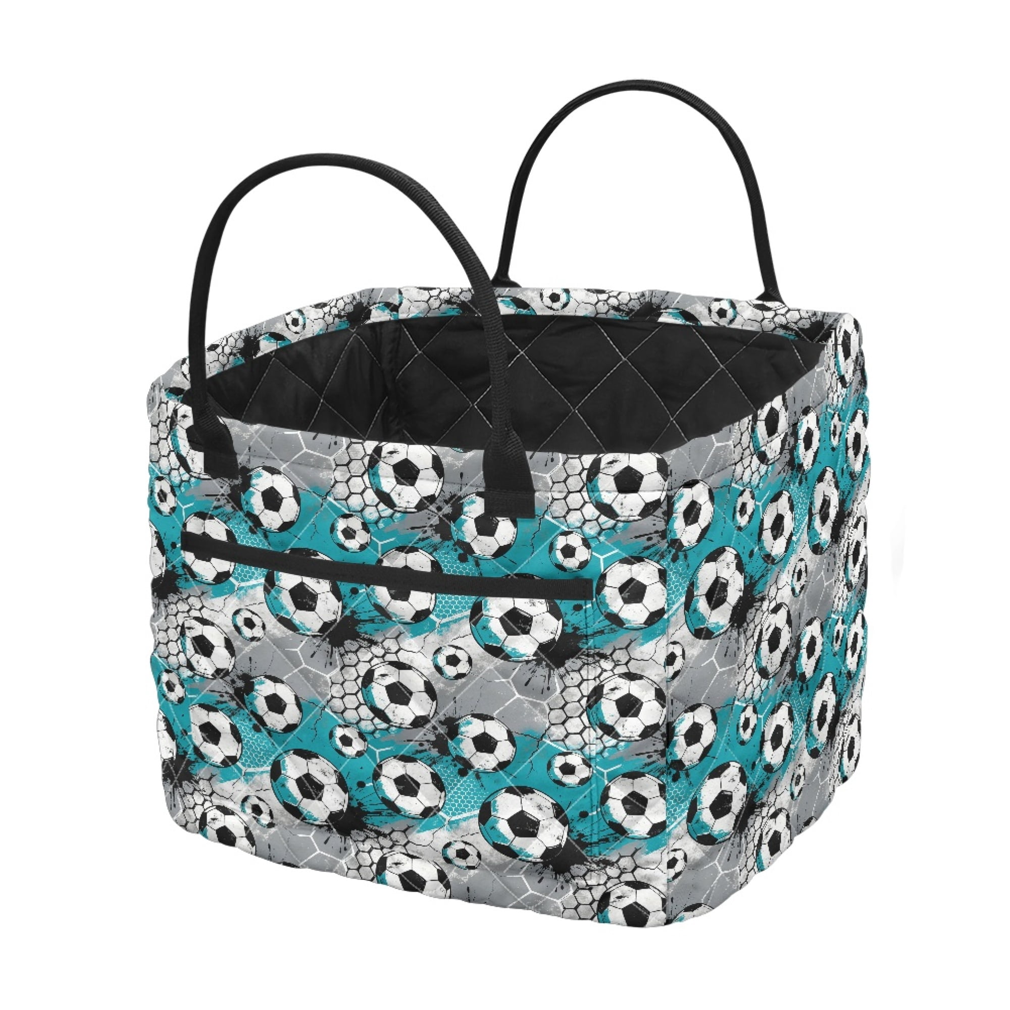 Pattern Colthings Uourmeti Soccer Print Pattern Large Capacity Soft Baskets Organizer Bin ...