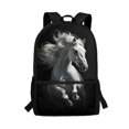 thumbnail image 1 of Uourmeti Soft Skin Friendly Backpack for Work School, 17 Inch Adjustable Comfort Straps Daypack, Galloping Horse Print, 1 of 6