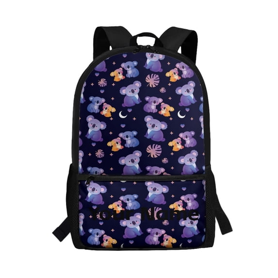 Uourmeti Spacious Storage 17 Inchs Backpack for School Work, Side Mesh Pockets Not Easy To Fade Adjustable Comfort Straps Student Bookbag, Koala