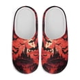 thumbnail image 1 of Uourmeti Spooky Bat Castle Bedroom Shoes Cozy Comfy Plush Fuzzy Warm Fur Lined Washable Comfortable Cute Girls Ladies Home Slippers, 1 of 7