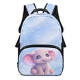 thumbnail image 1 of Uourmeti Starry Elephant Design Large Capacity Bookbag for School Daypack, Portable Side Mesh Pockets Polyester School Backpack, 1 of 10