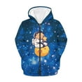 thumbnail image 1 of Uourmeti Stars Astronauts Galaxy Capybara Comfy Hooded Sweatshirt for Girls Long Sleeve with Pockets Trendy Casual Loose Fall Top Size 13-14, 1 of 7