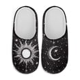 thumbnail image 1 of Uourmeti Sun&Moon Stars Unisex Slippers Soft Plush Fuzzy Warm Anti-slip Rubber Sole Cozy Comfy Lightweight Indoor Travel Slippers, 1 of 7