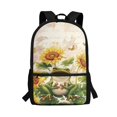 thumbnail image 1 of Uourmeti Sunflower Frog Backpack for Students, 17 Inch Large Capacity Multiple Pockets School Backpack for Travel Hiking, 1 of 6