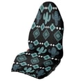 thumbnail image 1 of Uourmeti Teal Cactus Geometric Pattern Sweat Carseat Protector Universal Terry Cloth Car Seat Cover, Machine Washable Soft Car Seat Towel Cover Fit for Trucks Vans SUVs, 1 of 7