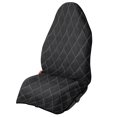 thumbnail image 1 of Uourmeti Terry Cloth Car Seat Cover Machine Washable, Compatible with Truck Seat SUV, Bucket Seat Protector Fit for Sedan Automotive (Black Diamond Quilted 1 Pack), 1 of 7