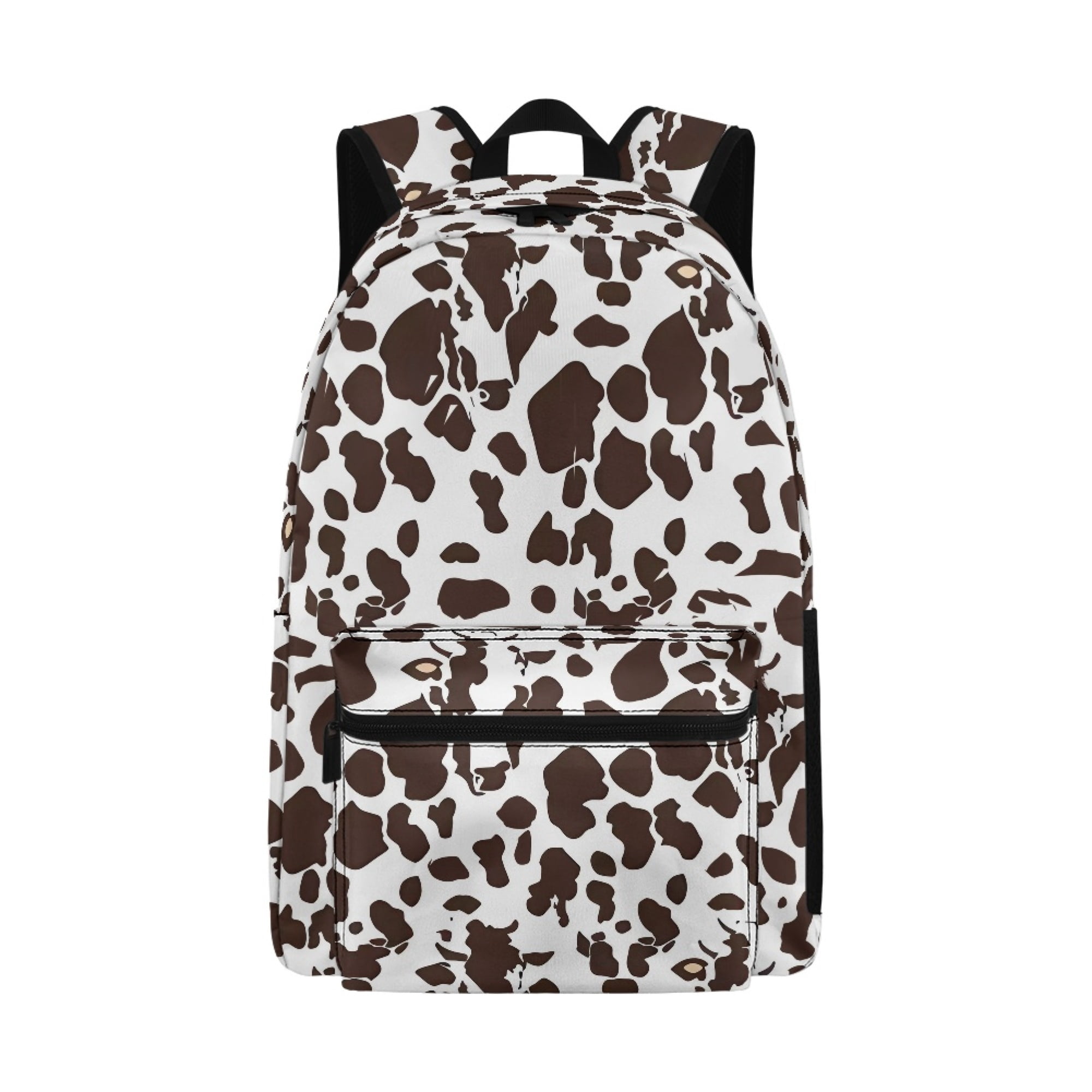 Uourmeti Trendy Casual Backpack with Cow Print Pattern - Durable Daily Backpack for School Travel and Outdoor Hiking