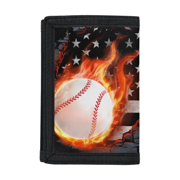 Uourmeti Trifold Card Wallet, Polyester Fabric Little Boys Wallet for Outdoor Sports, Foldable Large Capacity Children's Wallet