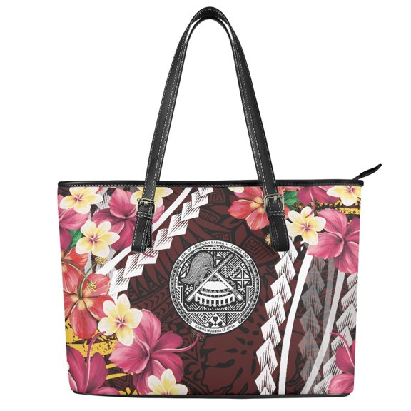 Uourmeti Tropical Floral PU Saddle Handbag, Waterproof Curved Tote Bag for Daily Shopping and Everyday Commute