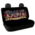 thumbnail image 1 of Uourmeti USA Flag Pattern with Floral & Vintage Scrollwork Design Rear Seat Covers with SUV Van, Soft Non-Slip Back Seat Covers(2pcs), 1 of 7