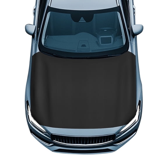 Uourmeti Universal Fit Car Hood Cover, Solid Black 59.05x39.37 in Auto Hood Cover Protection Swimsuit Fabric Easy to Clean for Sedans and Van