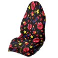 thumbnail image 1 of Uourmeti Valentine's Day Terry Cloth Car Seat Cover Featuring Red Lips Kiss, Sweat Proof Waterproof Front Seat Cover for Cars Trucks SUVs, 1 of 7