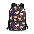 thumbnail image 1 of Uourmeti Wear Resistant 17 Inch Backpack for Work, Adjustable Comfort Straps Large Capacity Large Storage School Backpack, Pomeranian Ice Cream Print, 1 of 6