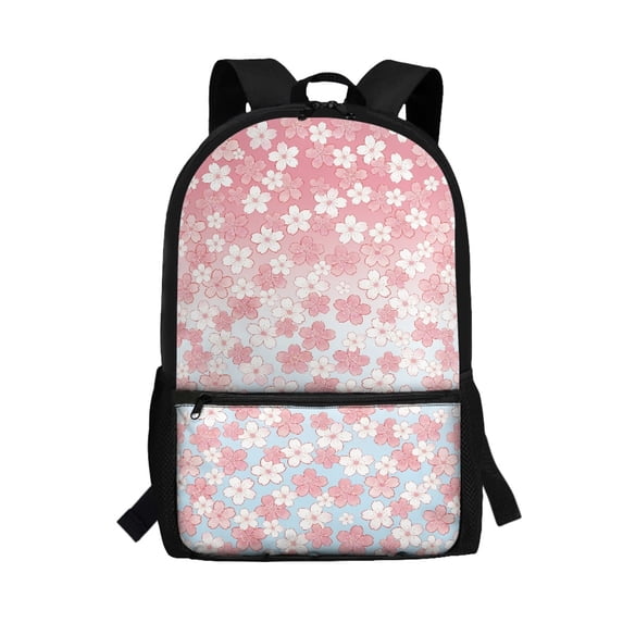 Uourmeti Wear Resistant Backpack for Hiking Daily Use, 17 Inch Big Storage Space School Backpack, Floral Pattern