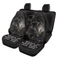 thumbnail image 1 of Uourmeti Wolf Ripped Leather Print Car Seat Covers 3 PCS, Car Seat Covers Full Set Polyester Car Front Seats Interior for Trucks Cars most Cars, 1 of 9