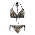 thumbnail image 1 of Uourmeti Women's Leafy Camo Halter Triangle Bikini Set - Quick Dry, Tie Side Two Piece Swimsuit for Beach & Pool Vacation, 1 of 9