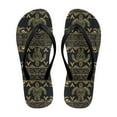 thumbnail image 1 of Uourmeti Womens Flip Flops Brown Sea Turtle Cushion Yoga Mat Footbed Summer Beach Lightweight Bohemian Floral Beach Sandals for Woman, Size 6, 1 of 7