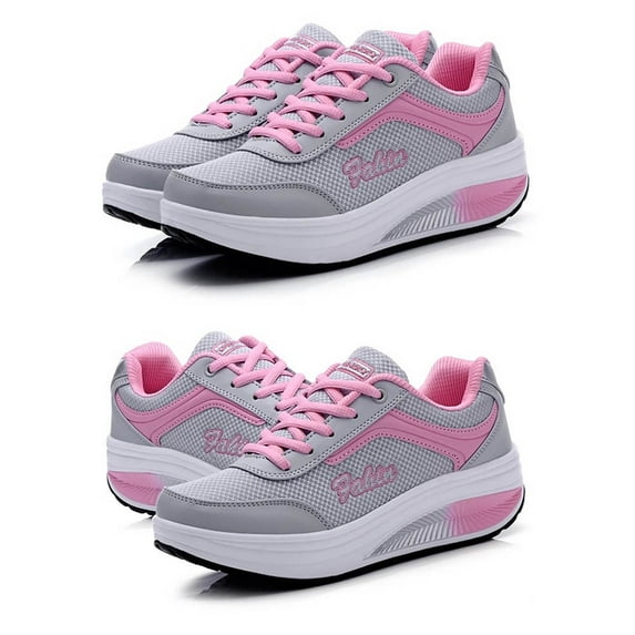 Up to 30% off, Zanvin Women's Fashion Sneakers Clearance Casual Work Shoes Non Slip Running Shoes Athletic Sneakers Thick Soled Sports Walking Shoes, Pink, Size 5.5