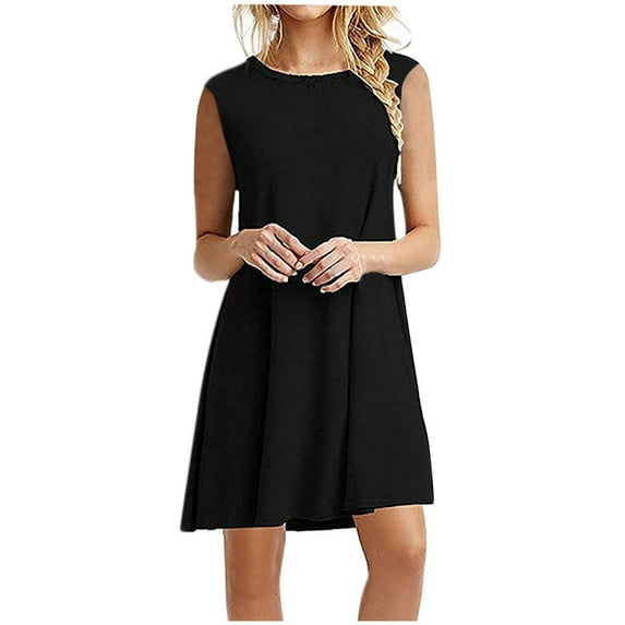 Up to 50% off Aoujea Summer Dresses For Women Plus Size Dress Casual Tshirt Dresses Loose Short Sleeve Boho Beach Dress Crew Wedding Guest Dresses Sun Dresses Solid Color Club Dresses