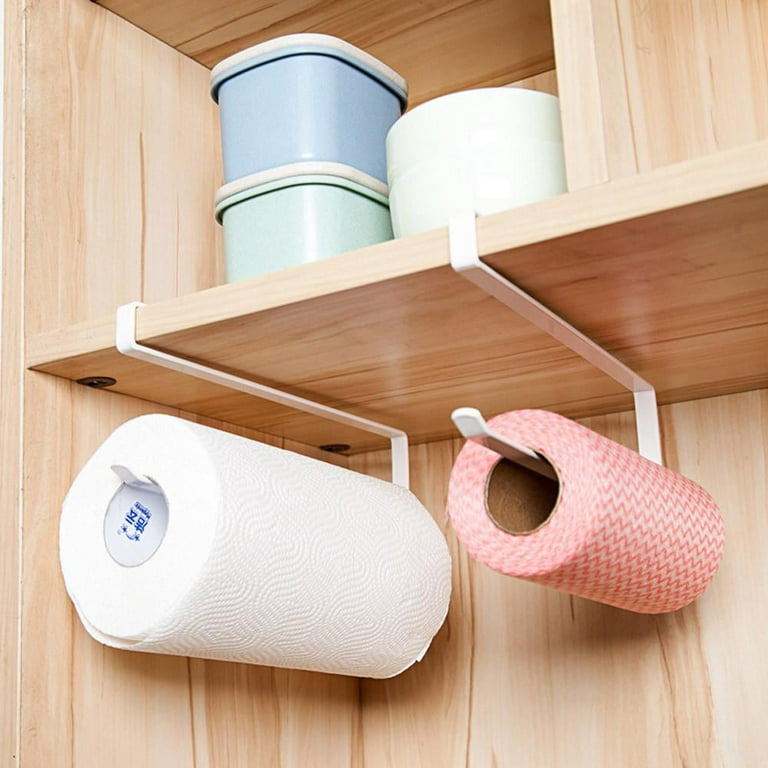 SUNTECH Paper Towel Holder Under Cabinet - Self Adhesive Towel Paper Holder  Stick on Wall for Kitchen, Bathroom Paper Towel Holder
