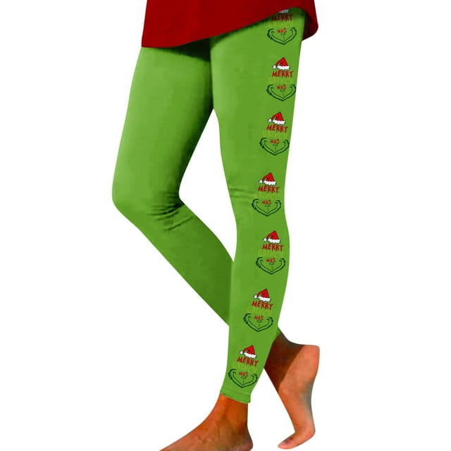 Up to 50% Off! Christmas Grinch Womens Yoga Pants, Women Girls Grinch ...