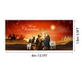 thumbnail image 1 of Up to 50% off! Christmas Banner Poster, 70.8x157 inch Large Merry Christmas Theme Background Wall Religious Pattern Hanging Blanket for Garage Door Courtyard Christmas Decorations Suit for Photo Booth, 1 of 3