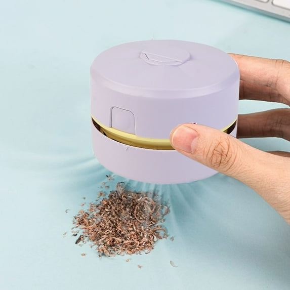 Up to 50% off, InsCrazy Mini Vacuum Cleaner, Desktop Vacuum Cleaner Duster Computer Keyboard Adjustable Eraser Crumb Car Vacuum Cleaner Gifts Suitable for Home School Office USB Rechargeable