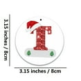 thumbnail image 1 of Up to 50% off!LSLJS Christmas Tree Hanging Ornaments,3.15 inch Acrylic Flat Round Pendant with Shiny Alphabet and Red Hat Sparkling Letter Rearview Mirror Pendant Christmas Decorations Christmas Gifts, 1 of 2