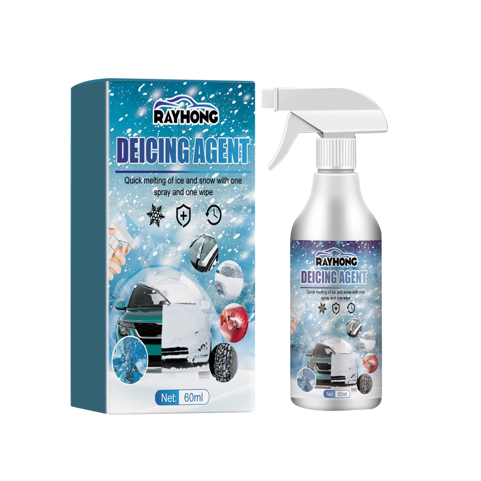 Up to 50% off! LSLJS Deicing Agent for Winter, Car Windshield Windows  De-icer Snow Melting Spray Defrosting Anti Frost Spray for Windows Mirrors  Glass and Wipers (60ml) 